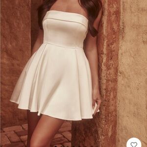 MESHKI Eileen Mini Dress White